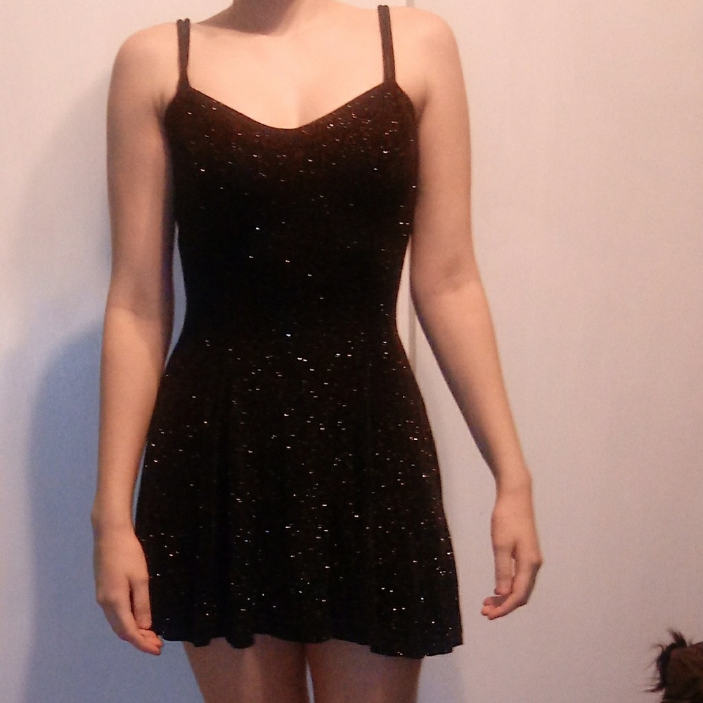Black shimmer dress